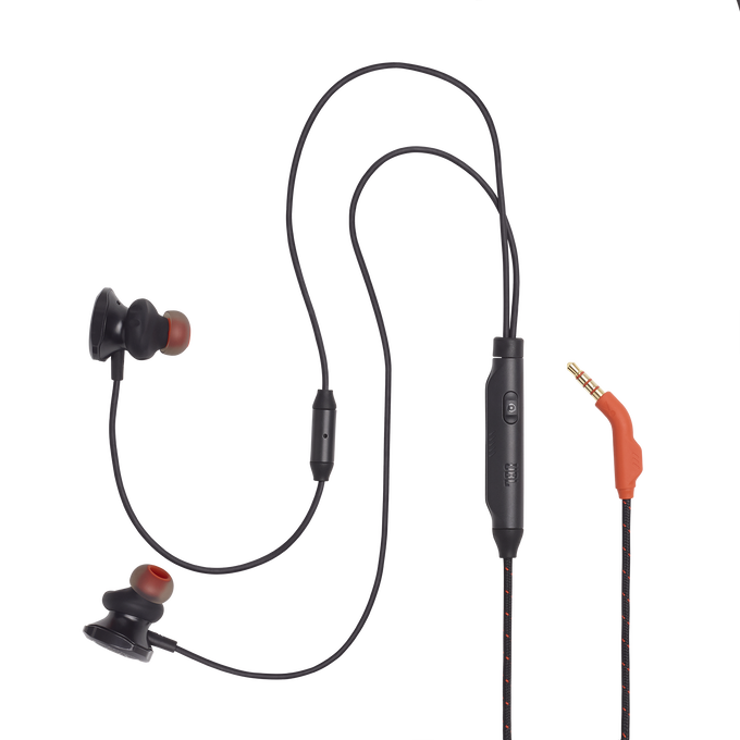 JBL Quantum 50 - Black - Wired in-ear gaming headset with volume slider and mic mute - Detailshot 2 image number null